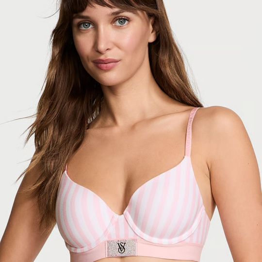 Soutien-gorge push-up à bretelles brillantes - 34C