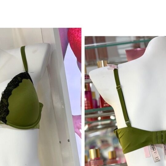 Soutien vert bouteille décoration en dentelle noir